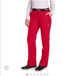 Women’s greys anatomy active scrub pants SP red